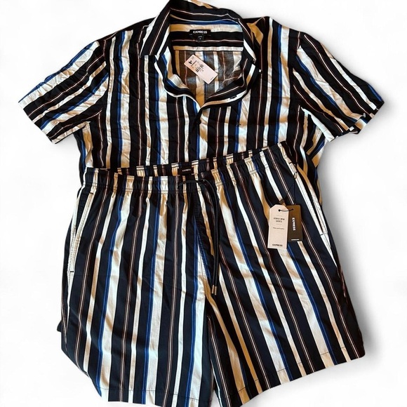 NWT Express Men’s Matching Swim Set M/L | Pool Party or Vacation Ready - Picture 3 of 16